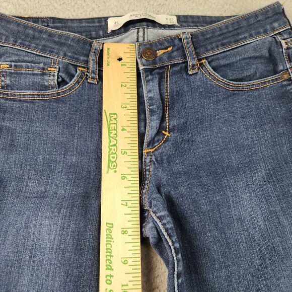 Abercrombie & Fitch Jeans Women's 4S Blue Low Rise Skinny Stretch Denim Pants - Picture 5 of 11